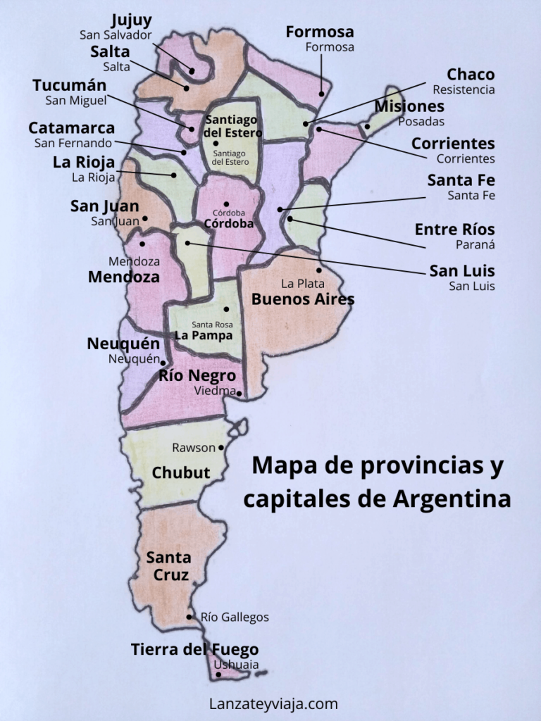 Top 100 Imagenes De Mapa De Argentina Con Provincias Y Capitales