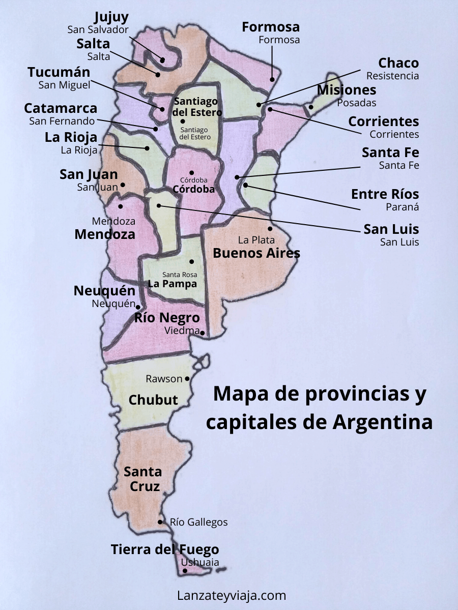 Lista De Provincias Y Capitales De Argentina【apréndetelas Todas】