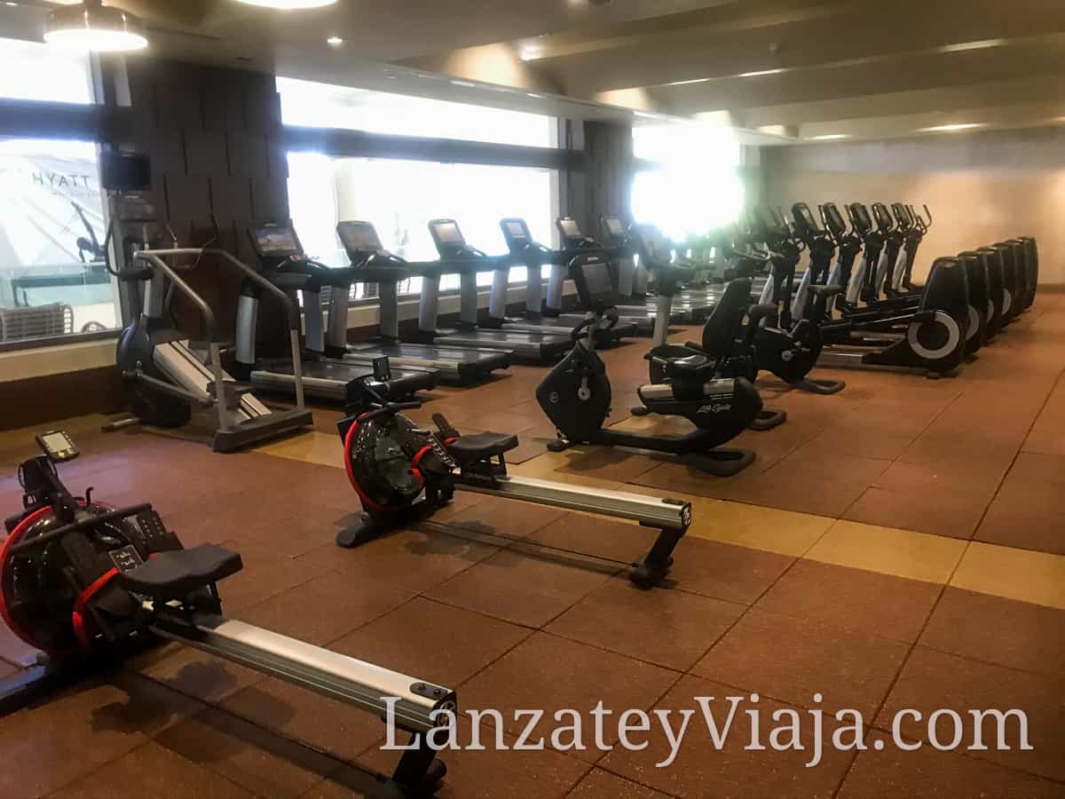 Zona de Cardio en el Gimnasio del Hotel Hyatt Ziva en Cancun